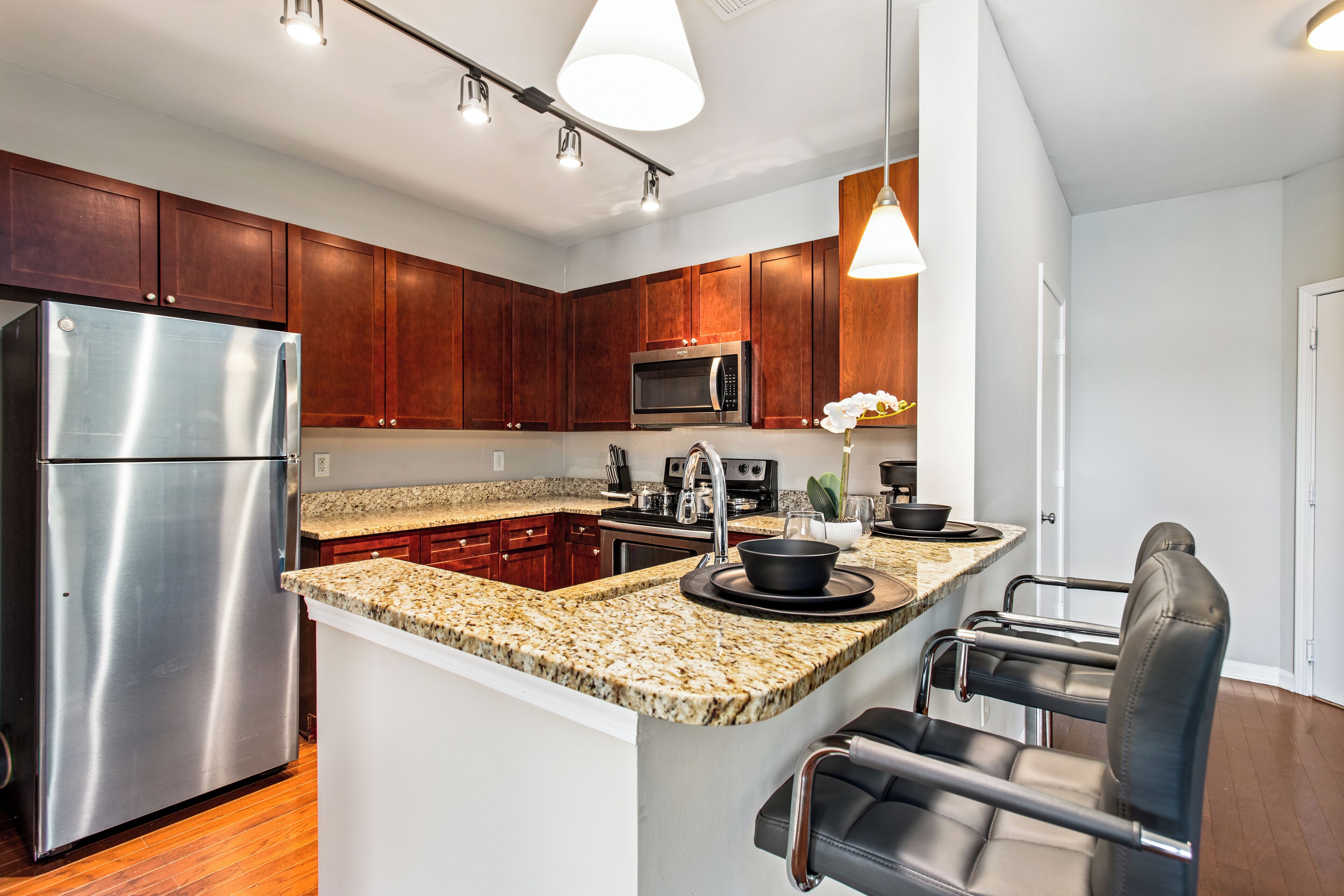 Microwave, oven, stovetop, dishwasher