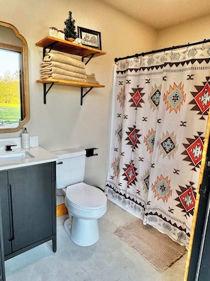 Shower, towels