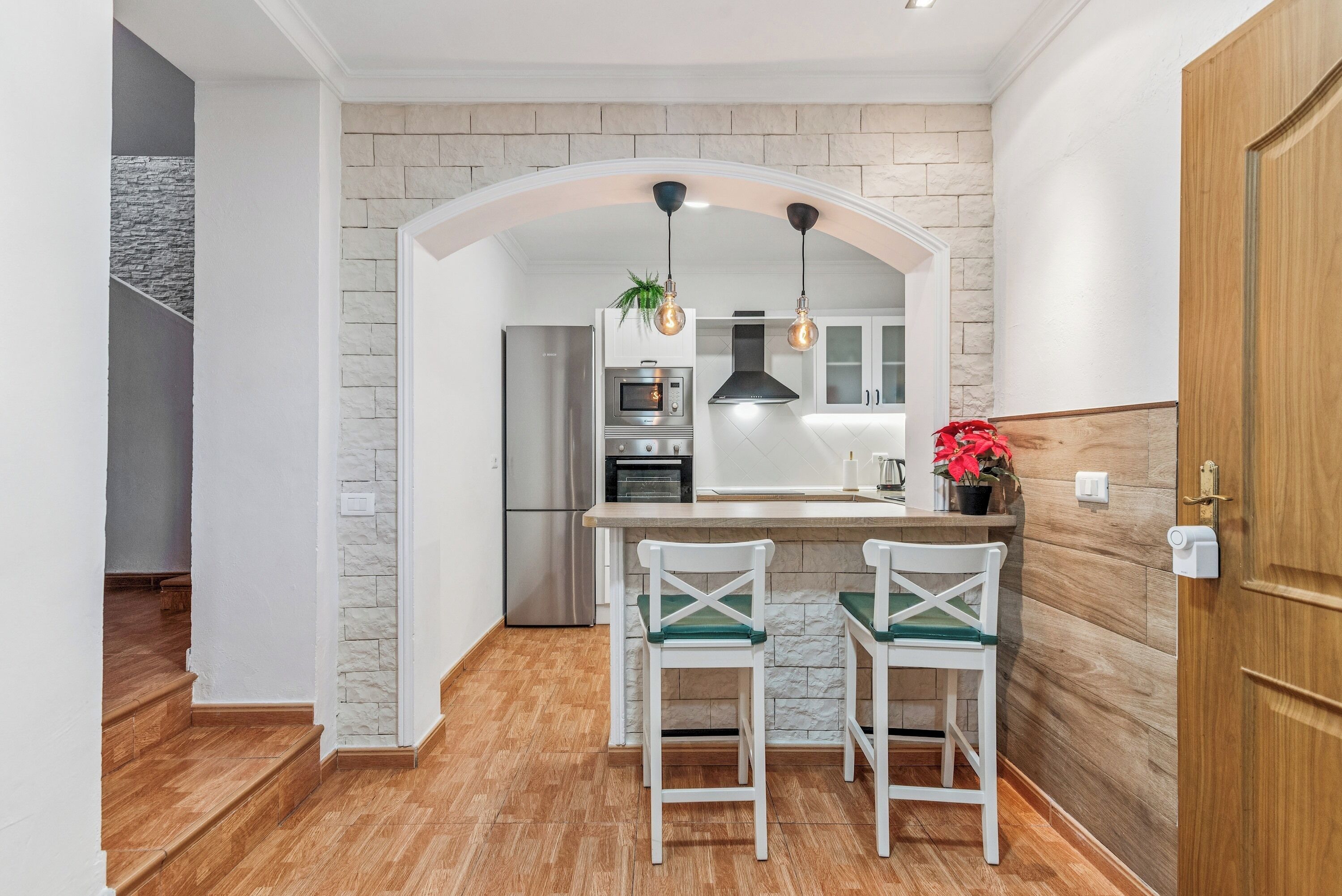 Microwave, oven, stovetop, coffee/tea maker