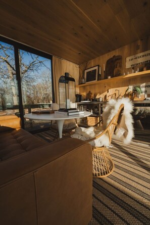 Luxury Cabin, Lake View | Living area