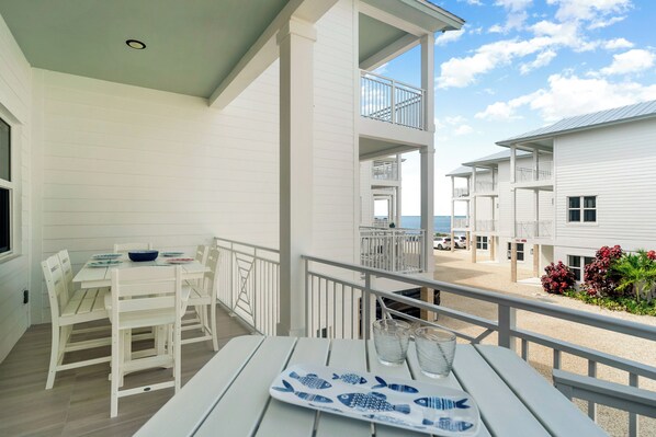 Outdoor dining - NEW - Oceanfront FL Keys Home w/Pool, Free Dockage, Gameroom, Private Balcony (Islamorada)