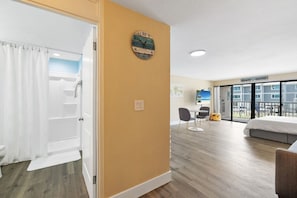1 bedroom, iron/ironing board, travel crib, free WiFi