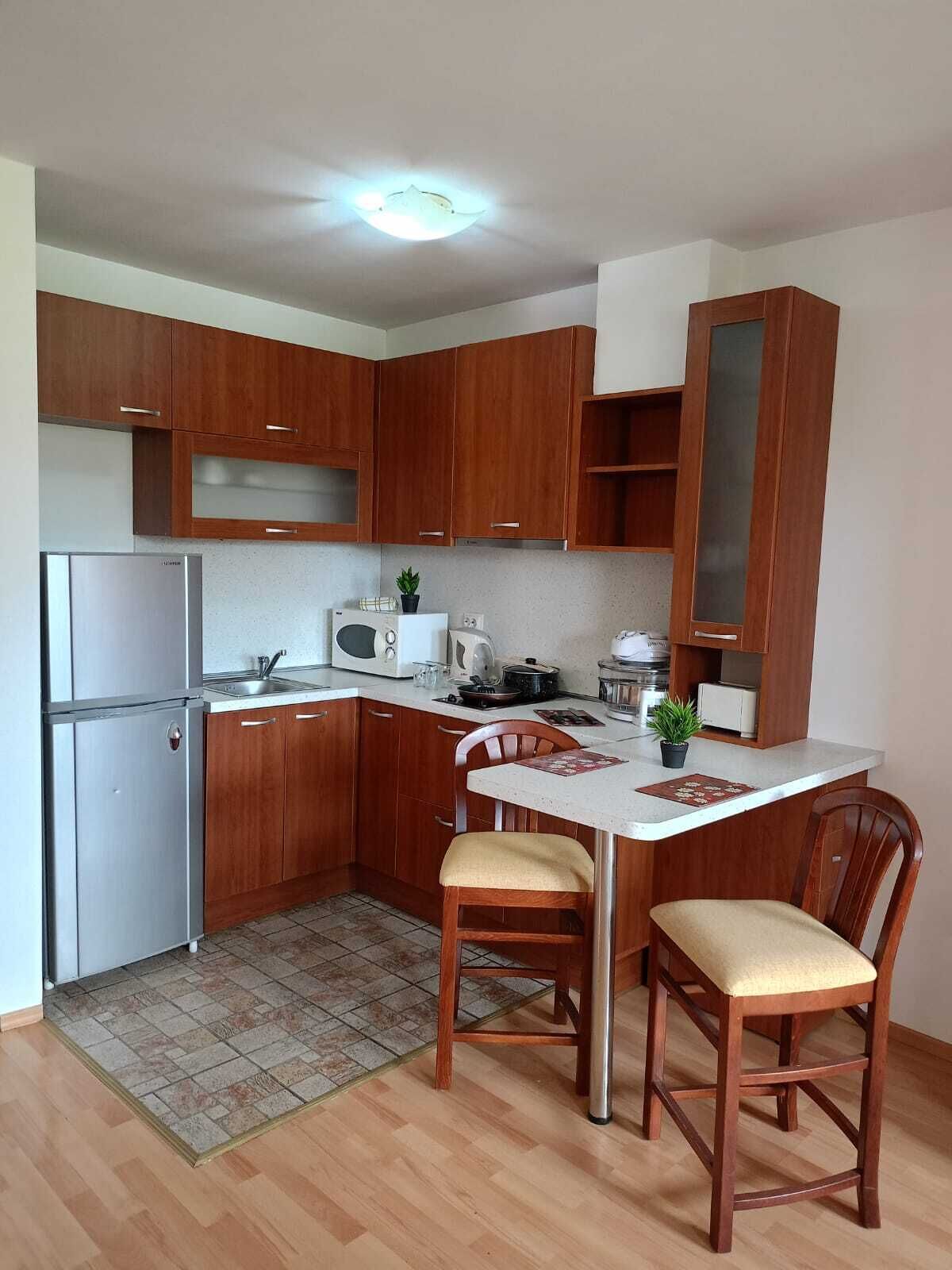 Fridge, microwave, stovetop, toaster