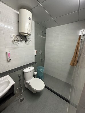 Towels, soap, toilet paper