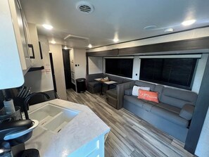 Smart TV, stereo - Welcome to All Gussied Up, Glamping at the Gulf. (Port St. Joe)