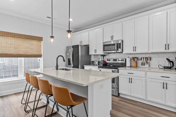 Microwave, oven, stovetop, dishwasher