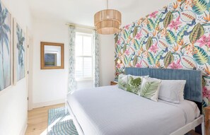 5 bedrooms, desk, iron/ironing board, travel cot