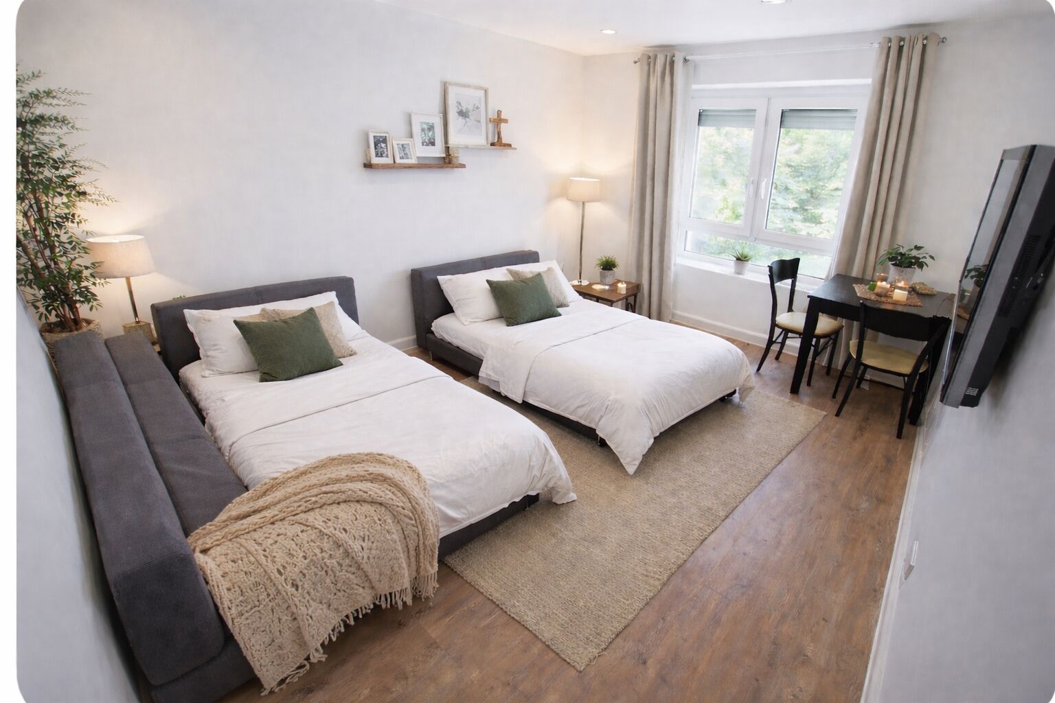 1 室のベッドルーム、アイロン / アイロン台、WiFi、ベッドシーツ