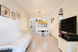 TV, DVD player, stereo