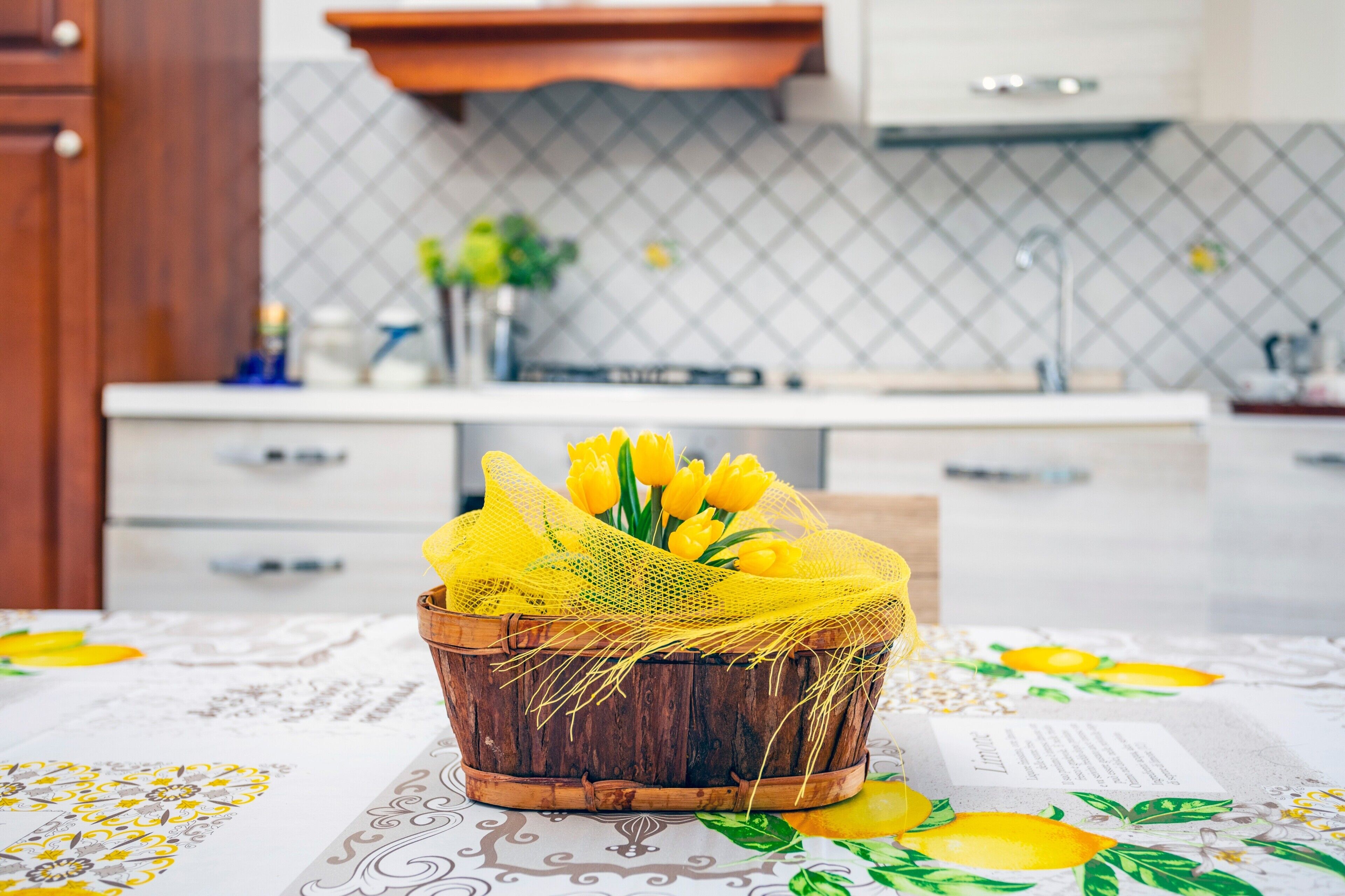 Fridge, oven, stovetop, coffee/tea maker