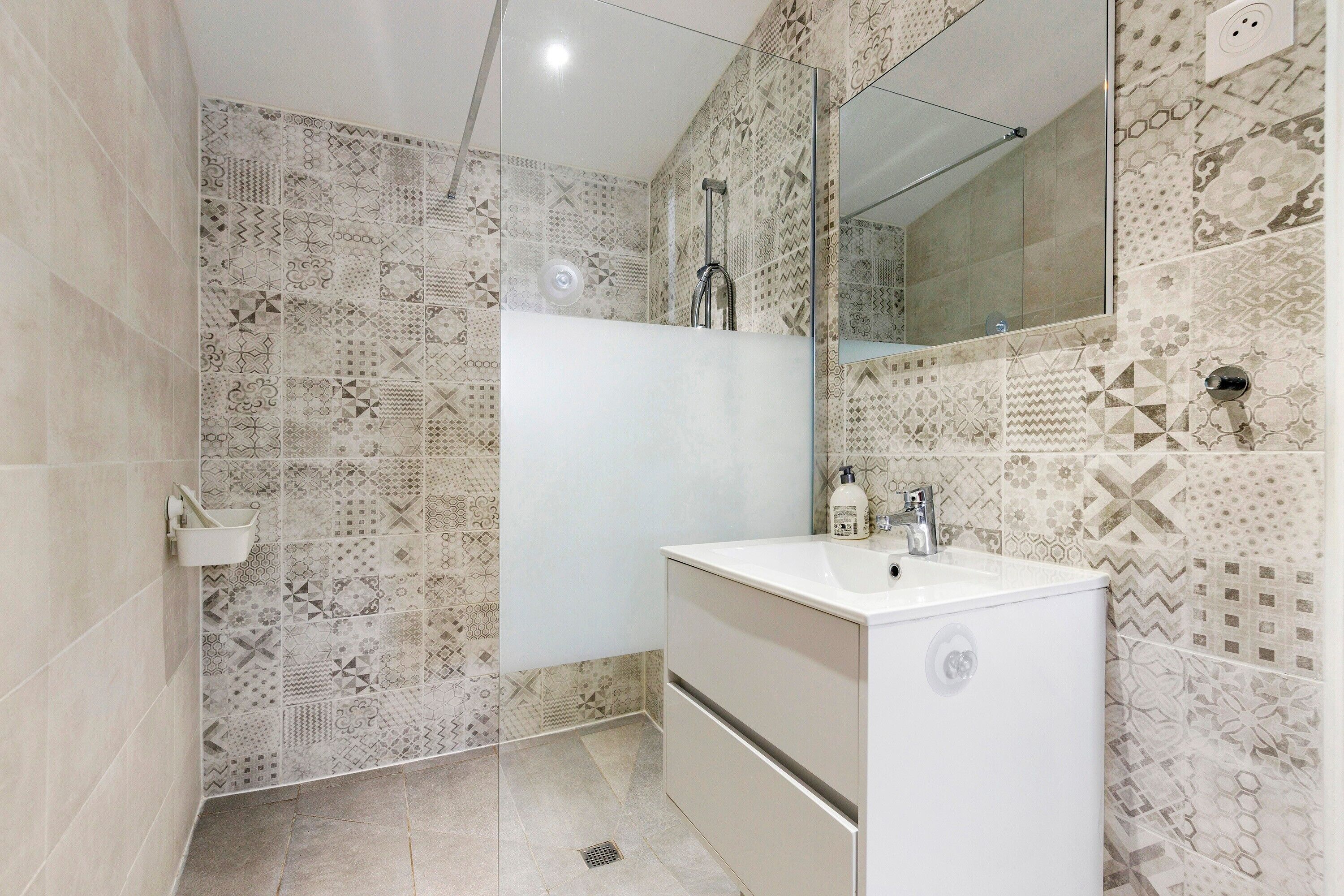 Shower, hair dryer