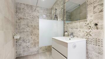 Shower, hair dryer