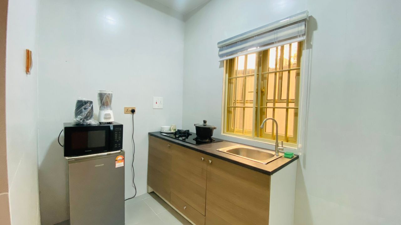 Microondas y placa de cocina