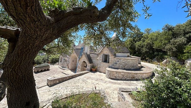 A stone building with a circular structure and a tree in the foreground. - 15' to Monopoli, 10' to Capitolo Sea, 10/20' to all places in Valle D'Itria (Puglia)