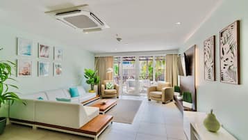 Familie appartement, 3 slaapkamers, langs het strand | Woonruimte