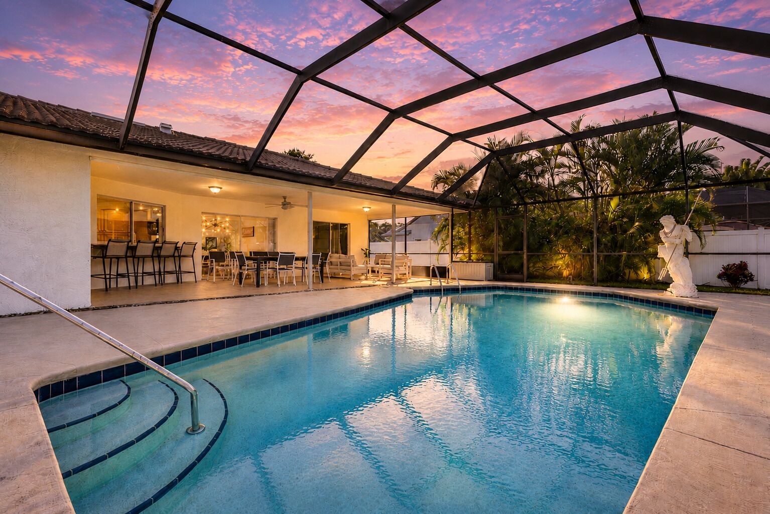 A heated pool