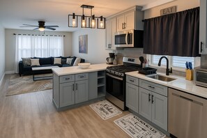 Microwave, oven, stovetop, dishwasher