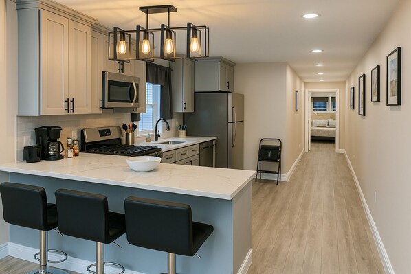 Microwave, oven, stovetop, dishwasher