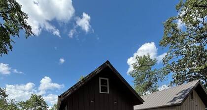 Camptown Cabin Lake front walkdown to water with firepit