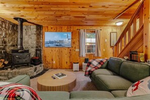 Caminetto, videogiochi, libri, biblioteca musicale