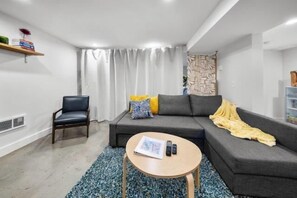 TV, DVD player, books, offices