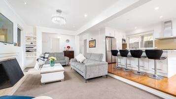 TV, fireplace, ping pong, stereo