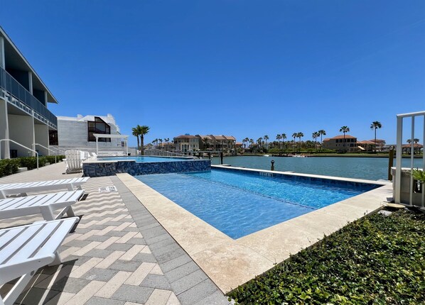 A heated pool