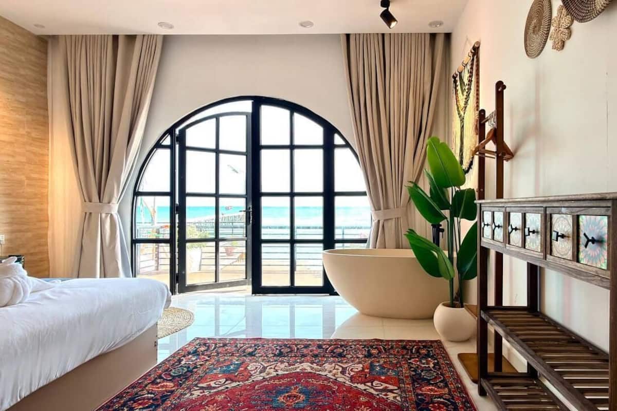 Habitación Deluxe con 2 camas individuales, 2 habitaciones, vista al mar, frente al mar | Wifi gratis y ropa de cama