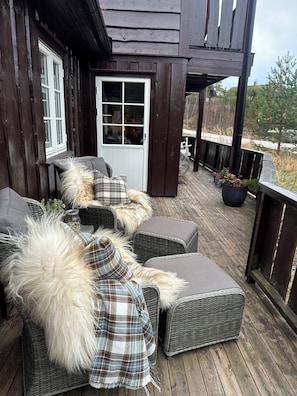 Terrace/patio - Sunny cabin at Gautefall (Treungen)