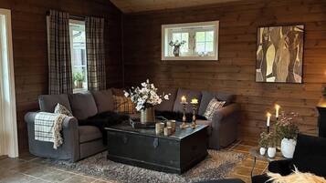 Televisión, chimenea