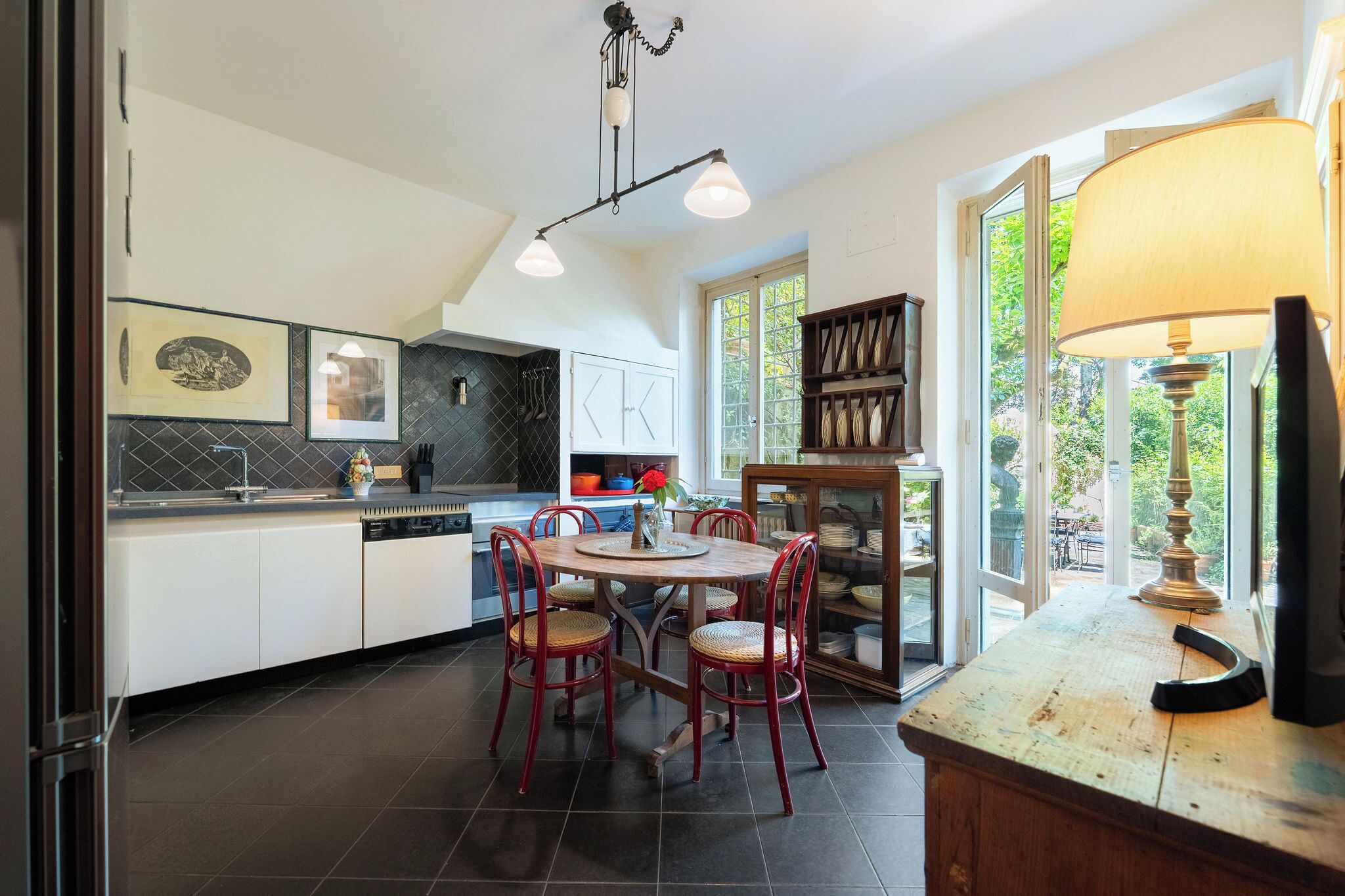 Deluxe Villa, Garden View | Private kitchen | Full-size fridge, microwave, oven, stovetop