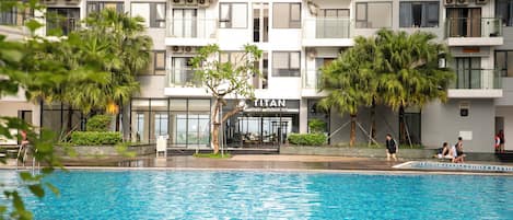 Junior Apartment, Balcony, Pool View | View from room