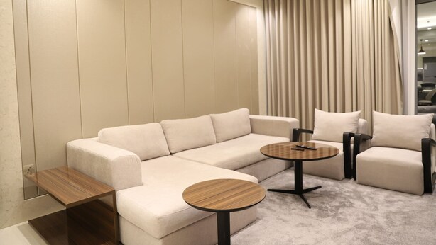 Apartment, 2 Schlafzimmer, barrierefrei, Balkon | Wohnzimmer