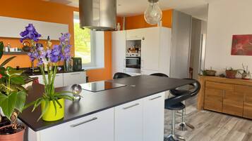 Fridge, oven, stovetop, dishwasher