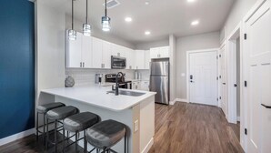 Fridge, dining tables - Landing | Stylish 1BD, Clubhouse (Goodyear)