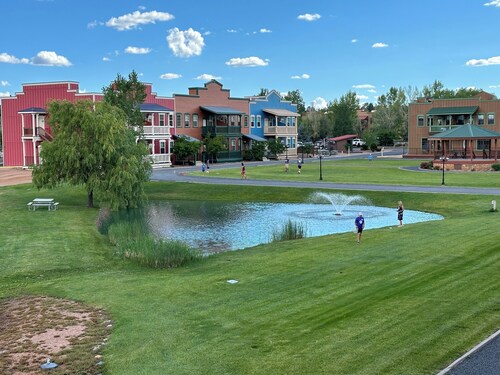 Balcony views, wild mustangs nearby, forest edge