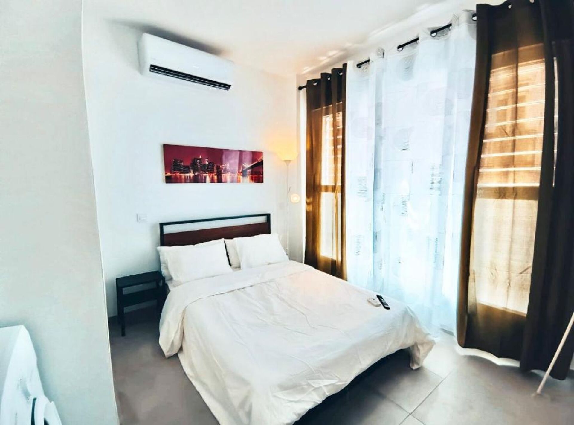 1 habitación y ropa de cama 