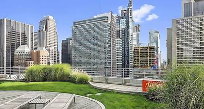 Large 1-bedroom + Office condo in terrific New York with WiFi and W/D