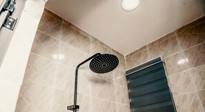 Shower, soap, toilet paper