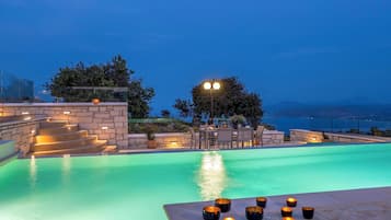 Outdoor pool, a heated pool