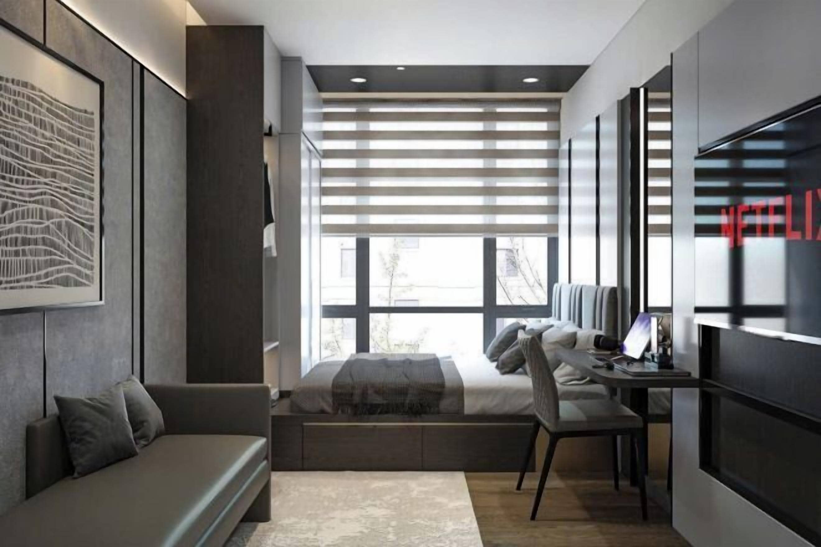 Ropa de cama hipoalergénica, colchones viscoelásticos, minibar