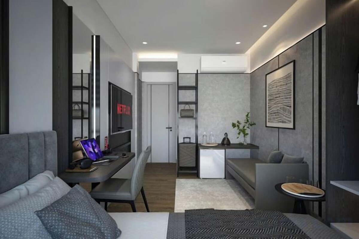Ropa de cama hipoalergénica, colchones viscoelásticos, minibar