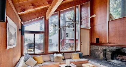 Mid-century Retreat with Hot Tub and Fireplace