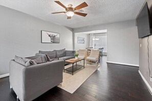 TV, table football - Spacious Modern Home w/ Pool • Hot Tub • Game Room (North Richland Hills)