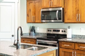 Microwave, oven, stovetop, dishwasher