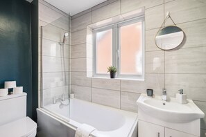 Family House, Patio | Bathroom | Hair dryer, towels