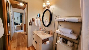 Towels, soap, toilet paper