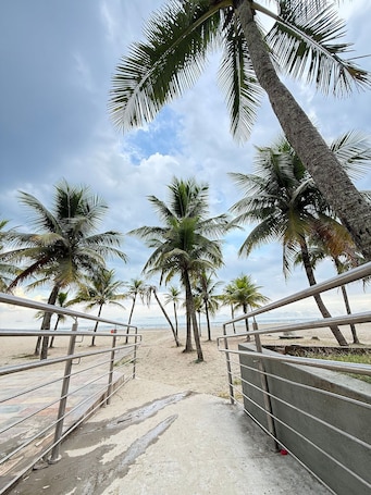 Beach nearby, white sand
