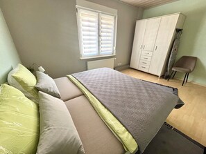 1 bedroom, iron/ironing board, travel crib, free WiFi
