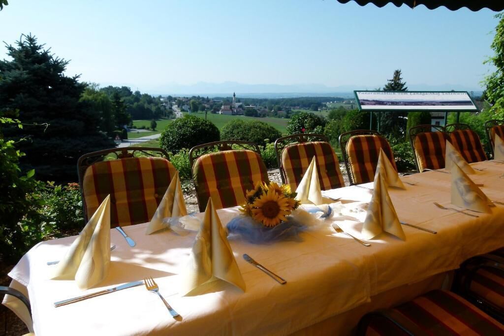 Outdoor banquet area